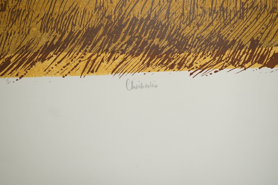 Robert Tavener (1920-2004), linocut, ‘Chichester’, signed in pencil, limited edition 23/50, 59 x 84cm, unframed
